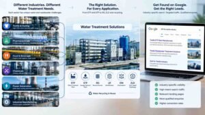 Industrial water treatment applications across textile, pharma, food, chemical, power and manufacturing sectors