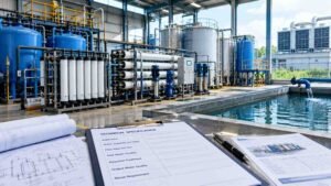 Industrial water treatment and reuse system with technical requirements for a commercial enquiry