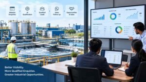 ETP manufacturer tracking qualified industrial enquiries, project opportunities and sales pipeline rather than only website rankings.