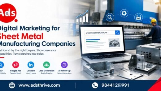 Industrial buyer searching online for sheet metal fabrication supplier