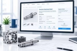 Product page showing specifications and RFQ options for an industrial component