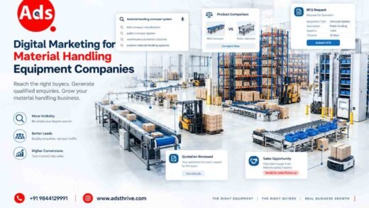 Material handling equipment digital marketing strategy connecting buyer searches to sales opportunities