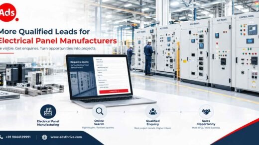Electrical panel manufacturing facility with a digital B2B lead generation concept