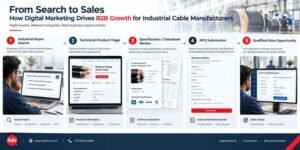 Industrial buyer searching for cable suppliers and progressing toward a qualified enquiry