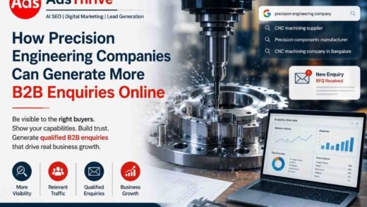 Precision engineering company using digital marketing to generate B2B enquiries through SEO, online visibility and lead generation